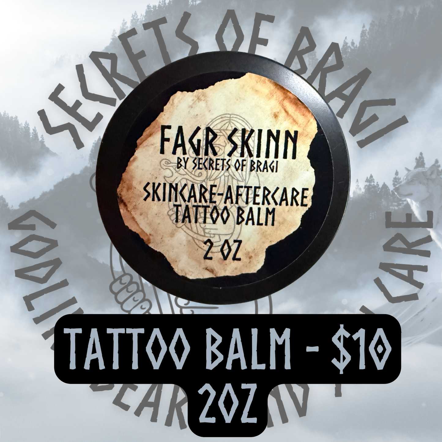 Fagr Skinn - All Natural Tattoo Balm - Skincare and Aftercare